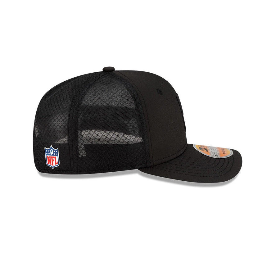 Men's Las Vegas Raiders New Era Black 2025 NFL Sideline Heat 9SEVENTY Adjustable Hat - Pro Jersey Sports