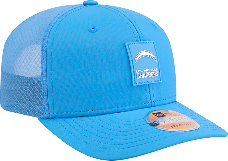 Men's Los Angeles Chargers New Era Blue 2025 Sideline 9SEVENTY Trucker Adjustable Hat - Pro Jersey Sports