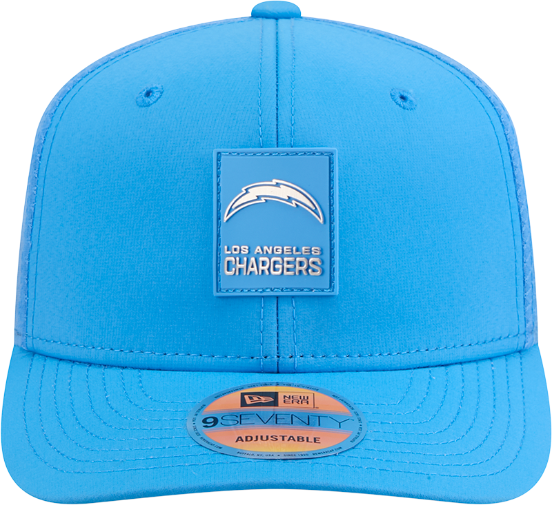 Men's Los Angeles Chargers New Era Blue 2025 Sideline 9SEVENTY Trucker Adjustable Hat - Pro Jersey Sports