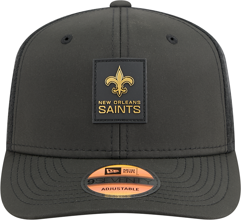 Men's New Orleans Saints New Era Blue 2025 Sideline 9SEVENTY Trucker Adjustable Hat - Pro Jersey Sports