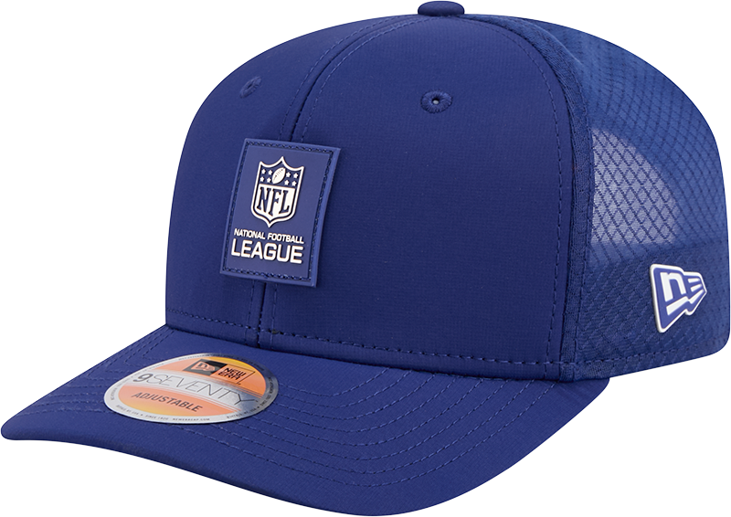 Men's NFL Logo New Era Royal 2025 Sideline 9SEVENTY Trucker Adjustable Hat - Pro Jersey Sports