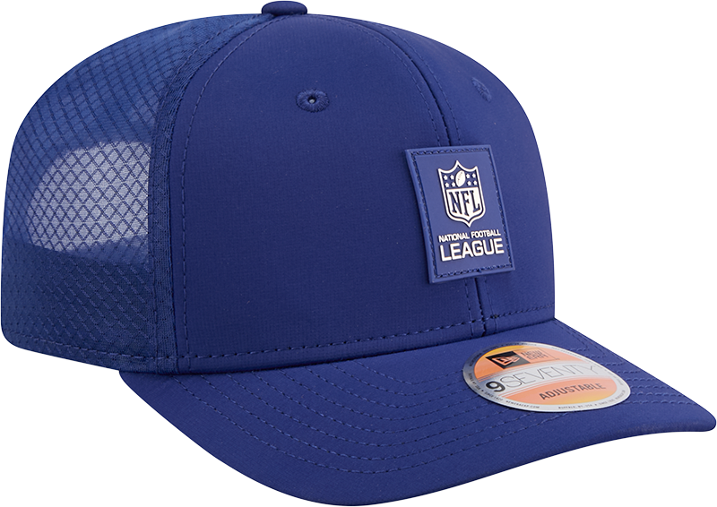 Men's NFL Logo New Era Royal 2025 Sideline 9SEVENTY Trucker Adjustable Hat - Pro Jersey Sports