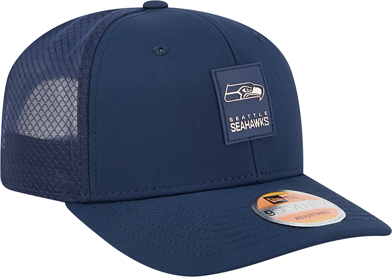 Men's Seattle Seahawks New Era Royal 2025 Sideline 9SEVENTY Trucker Adjustable Hat - Pro Jersey Sports