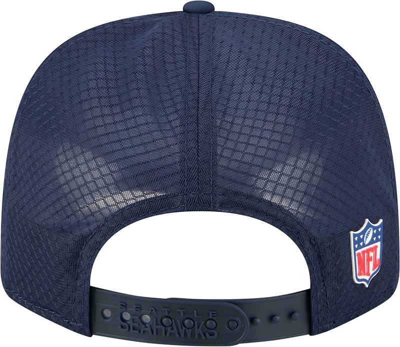 Men's Seattle Seahawks New Era Navy 2025 Sideline 9SEVENTY Trucker Adjustable Hat - Pro Jersey Sports