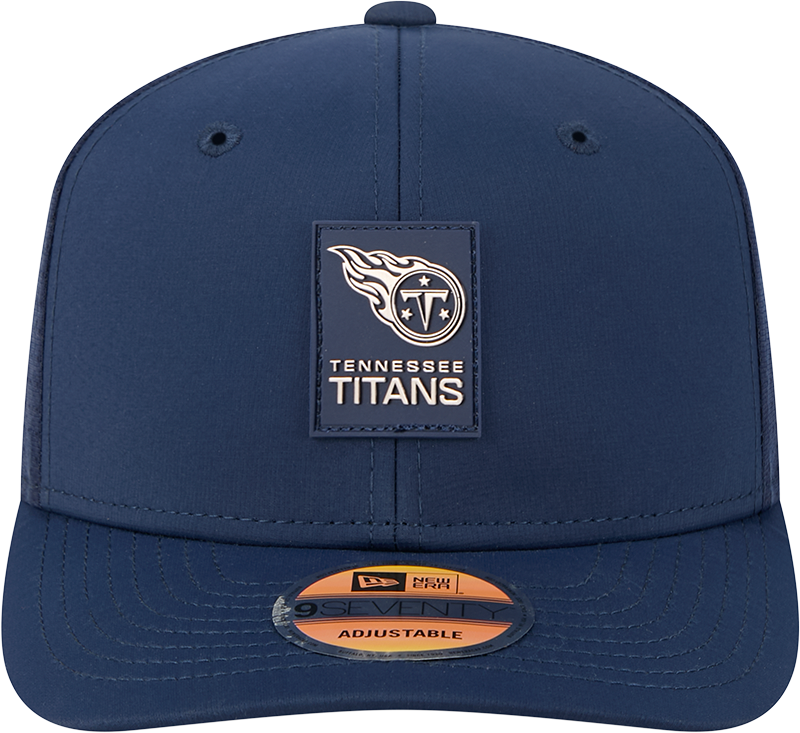 Men's Tennessee Titans New Era Navy 2025 Sideline 9SEVENTY Trucker Adjustable Hat - Pro Jersey Sports