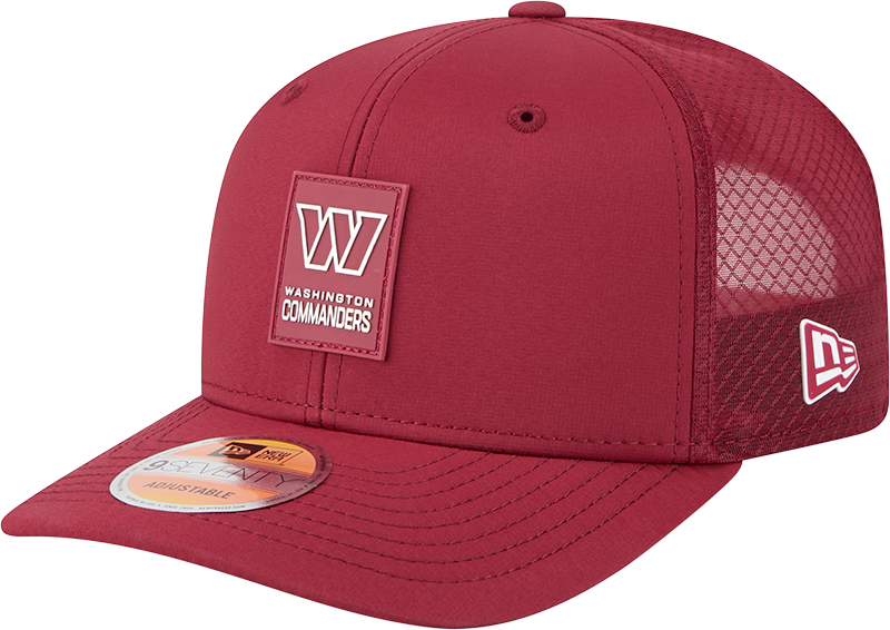 Men's Washington Commanders New Era Crimson 2025 Sideline 9SEVENTY Trucker Adjustable Hat - Pro Jersey Sports