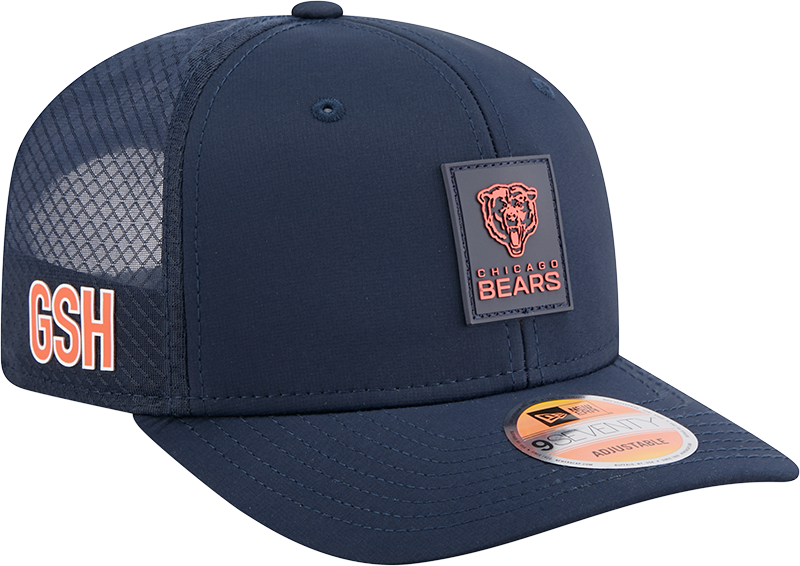 Men's Chicago Bears New Era Navy 2025 Sideline 9SEVENTY Trucker Adjustable Hat - Pro Jersey Sports