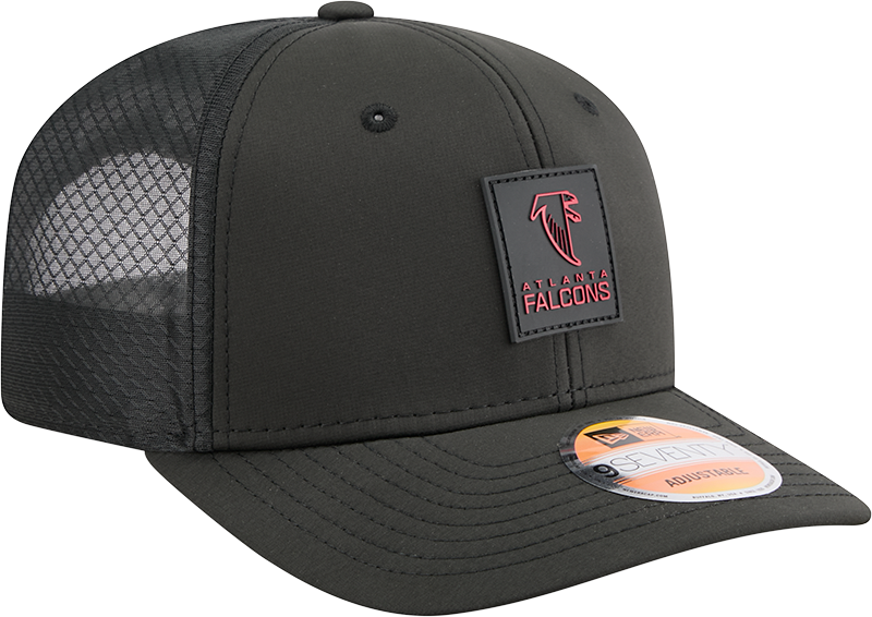 Men's Atlanta Falcons New Era Black 2025 Sideline 9SEVENTY Trucker Adjustable Hat - Pro Jersey Sports