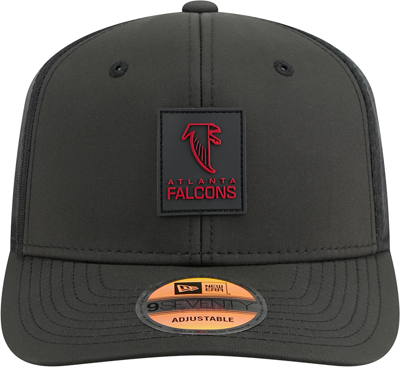 Men's Atlanta Falcons New Era Black 2025 Sideline 9SEVENTY Trucker Adjustable Hat - Pro Jersey Sports