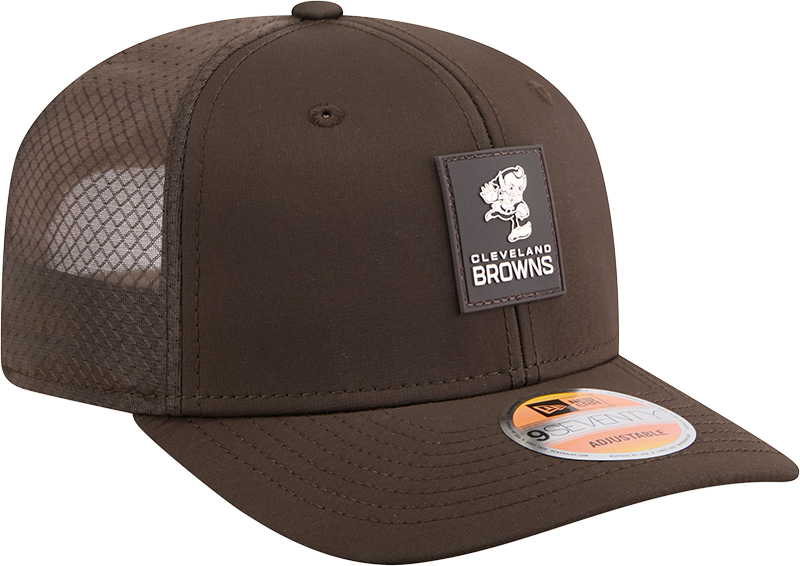 Men's Cleveland Browns New Era Brown 2025 Sideline Brownie 9SEVENTY Trucker Adjustable Hat - Pro Jersey Sports