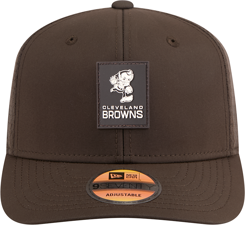 Men's Cleveland Browns New Era Brown 2025 Sideline Brownie 9SEVENTY Trucker Adjustable Hat - Pro Jersey Sports