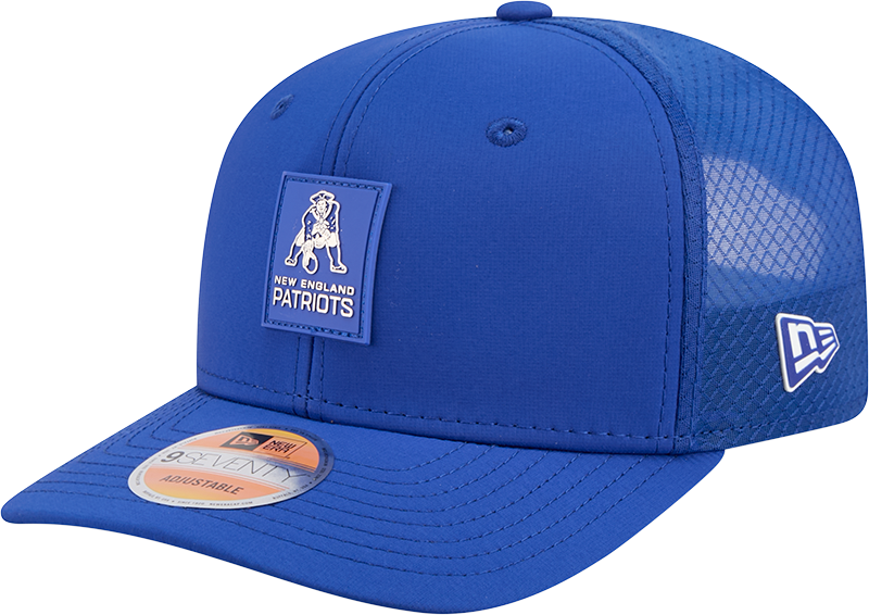 Men's New England Patriots New Era Royal 2025 Sideline 9SEVENTY Trucker Adjustable Hat - Pro Jersey Sports