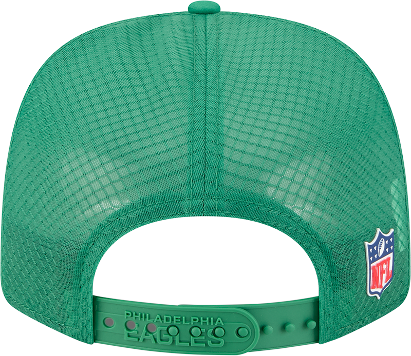 Men's Philadelphia Eagles New Era Kelly Green 2025 Sideline 9SEVENTY Trucker Adjustable Hat - Pro Jersey Sports