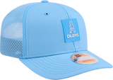 Men's Houston Oilers New Era Blue 2025 Sideline 9SEVENTY Trucker Adjustable Hat - Pro Jersey Sports