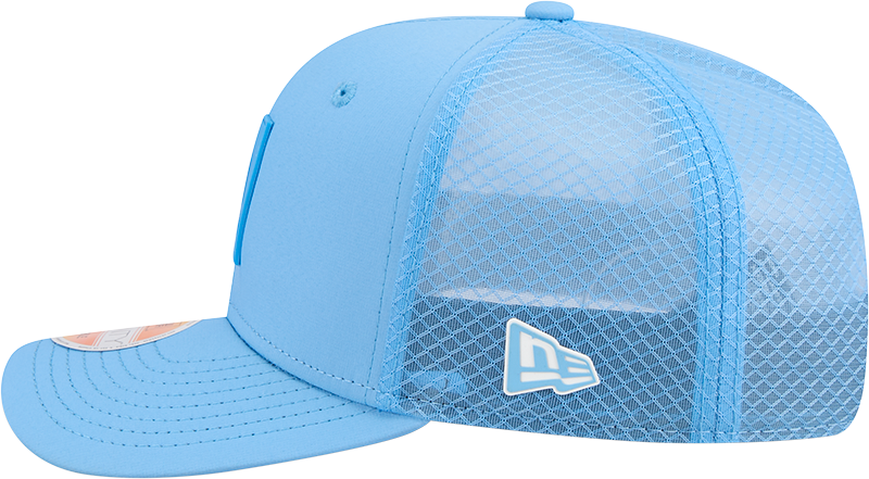 Men's Houston Oilers New Era Blue 2025 Sideline 9SEVENTY Trucker Adjustable Hat - Pro Jersey Sports