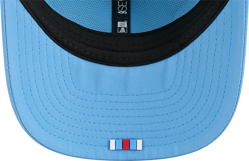 Men's Houston Oilers New Era Blue 2025 Sideline 9SEVENTY Trucker Adjustable Hat - Pro Jersey Sports