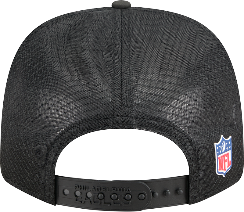 Men's Philadelphia Eagles New Era Black 2025 Sideline 9SEVENTY Trucker Adjustable Hat - Pro Jersey Sports