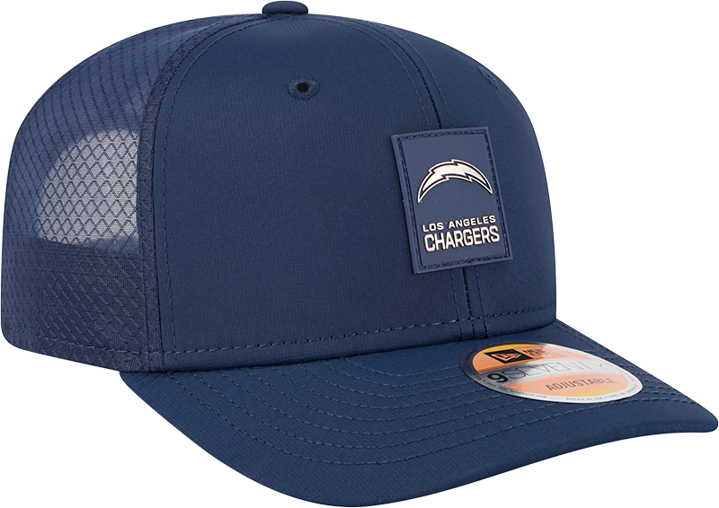 Men's Los Angeles Chargers New Era Navy 2025 Sideline 9SEVENTY Trucker Adjustable Hat - Pro Jersey Sports