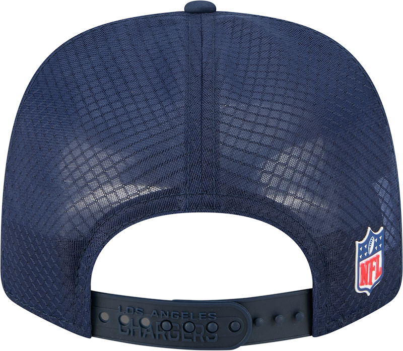 Men's Los Angeles Chargers New Era Navy 2025 Sideline 9SEVENTY Trucker Adjustable Hat - Pro Jersey Sports