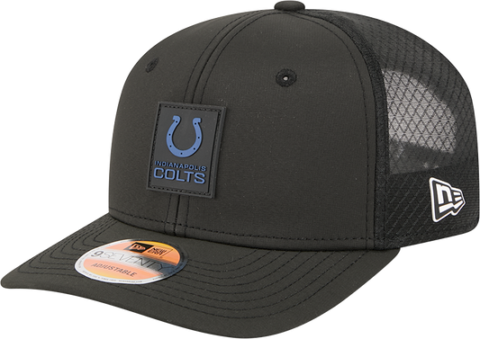 Men's Indianapolis Colts New Era Black 2025 Sideline 9SEVENTY Trucker Adjustable Hat - Pro Jersey Sports