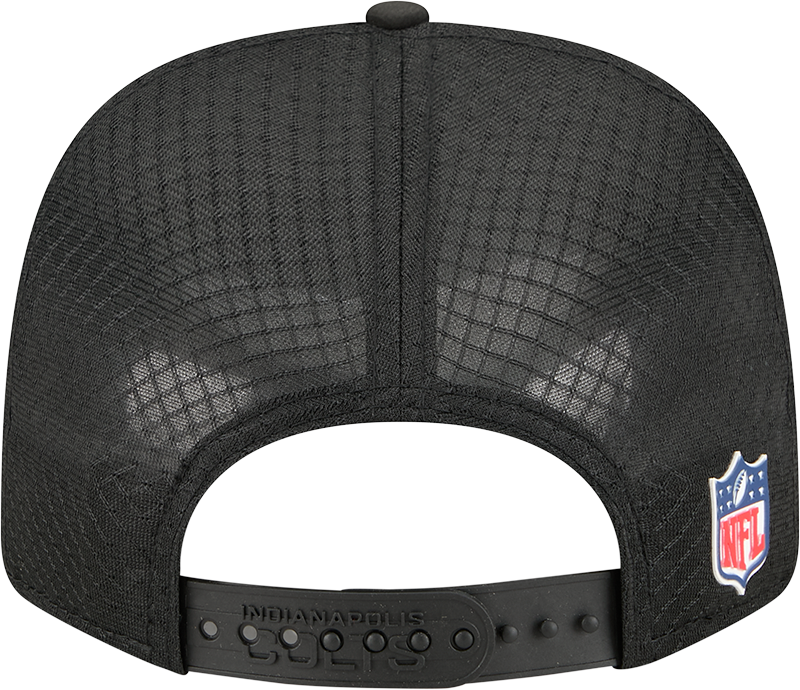 Men's Indianapolis Colts New Era Black 2025 Sideline 9SEVENTY Trucker Adjustable Hat - Pro Jersey Sports
