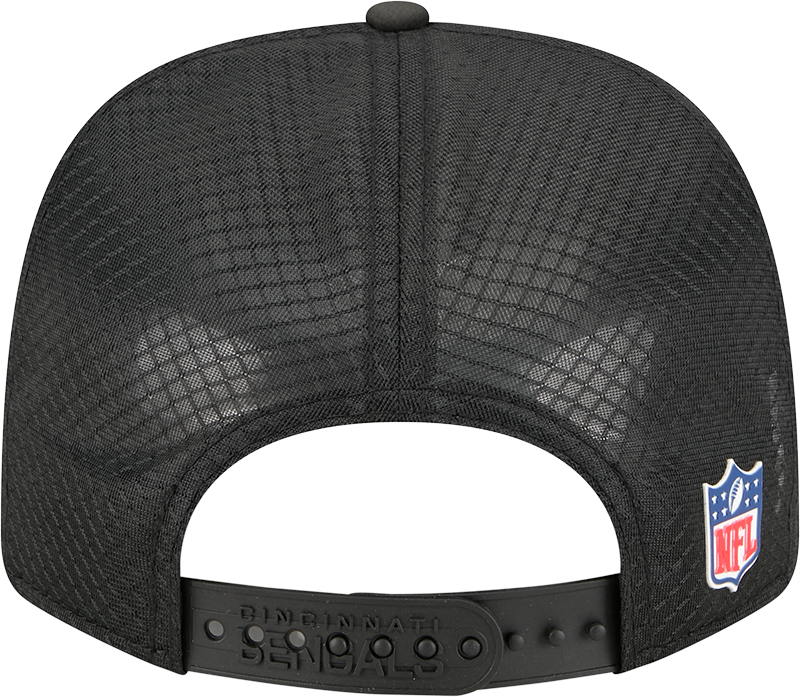 Men's Cincinnati Bengals New Era Black 2025 Sideline 9SEVENTY Trucker Adjustable Hat - Pro Jersey Sports