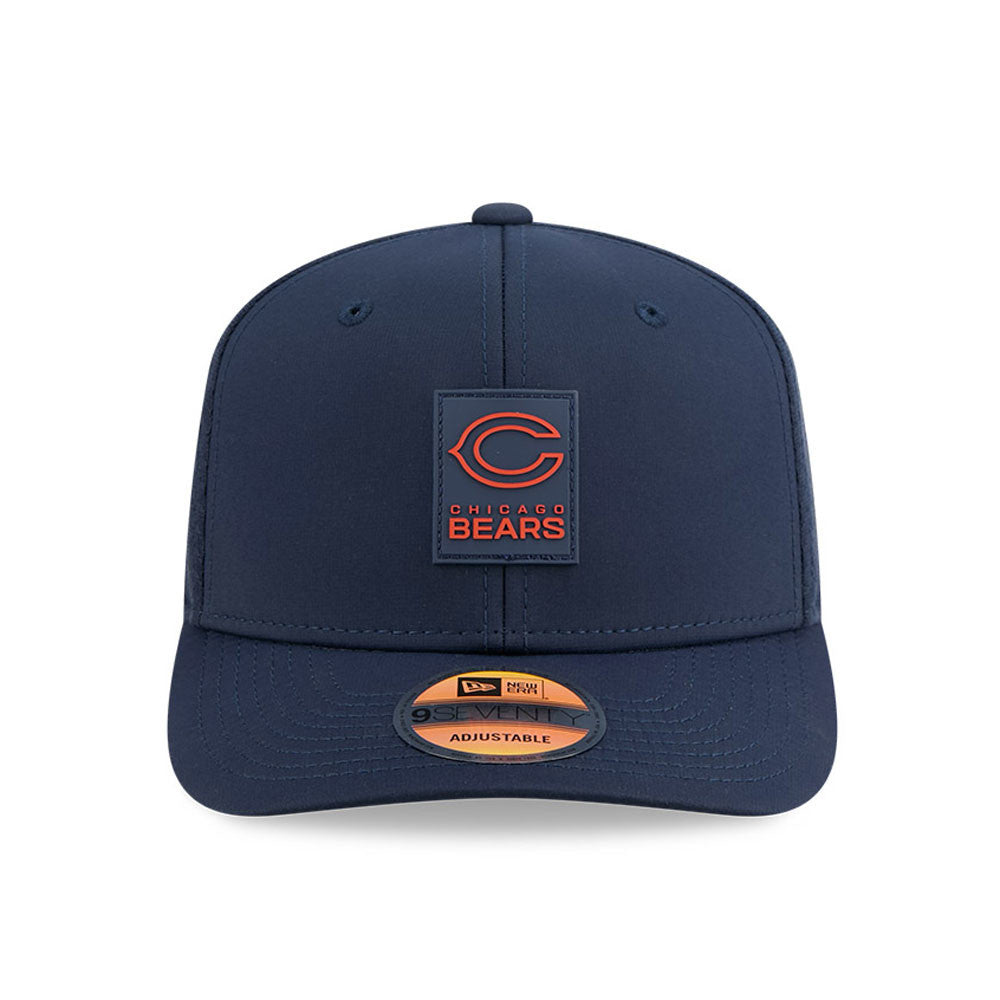 Men's Chicago Bears New Era Navy 2025 NFL Secondary Logo Sideline Heat 9SEVENTY Adjustable Hat - Pro Jersey Sports
