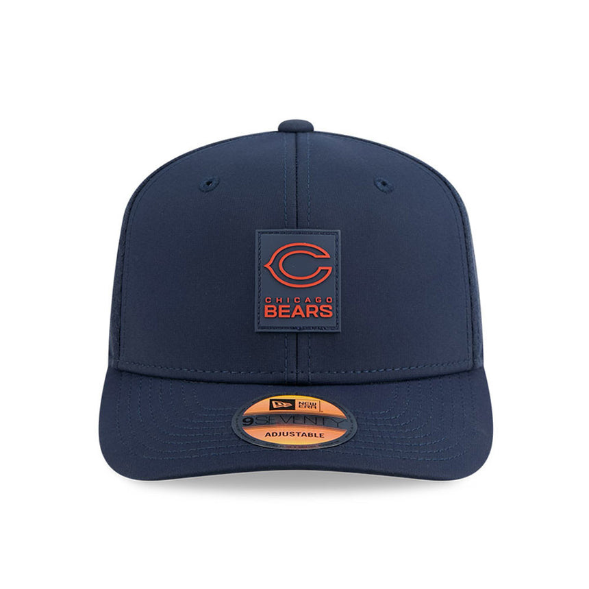 Men's Chicago Bears New Era Navy 2025 NFL Secondary Logo Sideline Heat 9SEVENTY Adjustable Hat - Pro Jersey Sports
