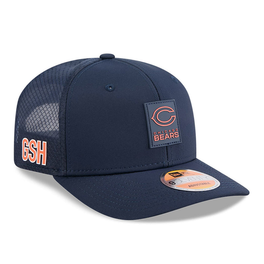 Men's Chicago Bears New Era Navy 2025 NFL Secondary Logo Sideline Heat 9SEVENTY Adjustable Hat - Pro Jersey Sports