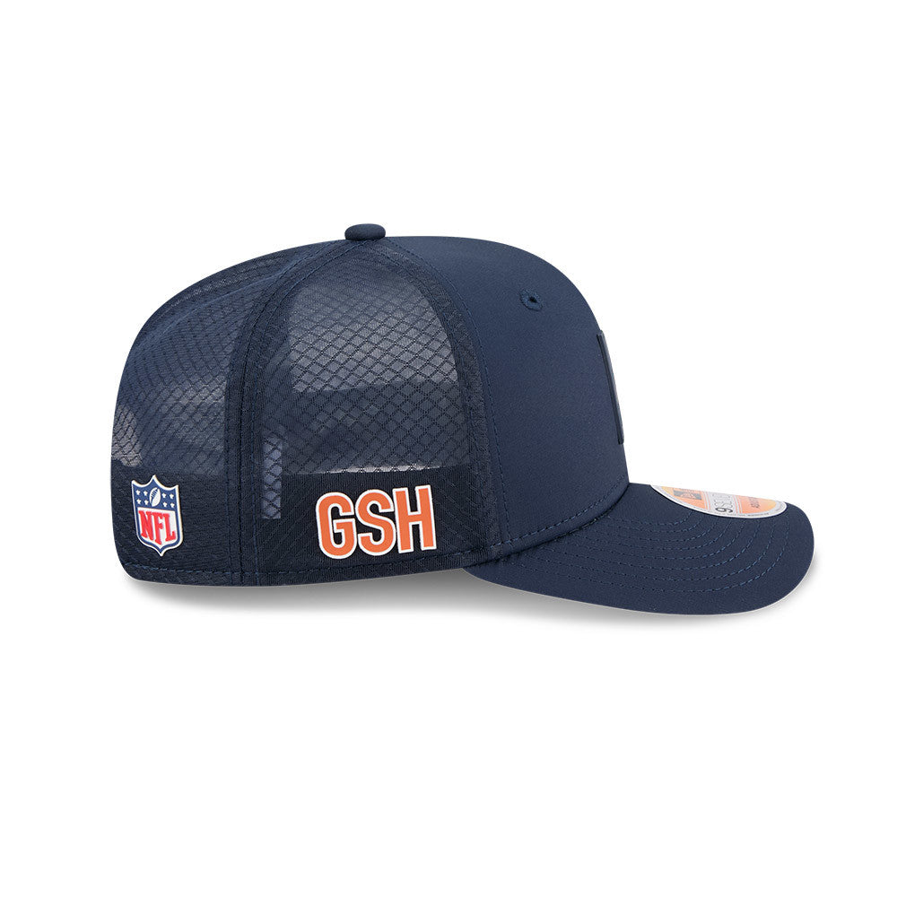 Men's Chicago Bears New Era Navy 2025 NFL Secondary Logo Sideline Heat 9SEVENTY Adjustable Hat - Pro Jersey Sports