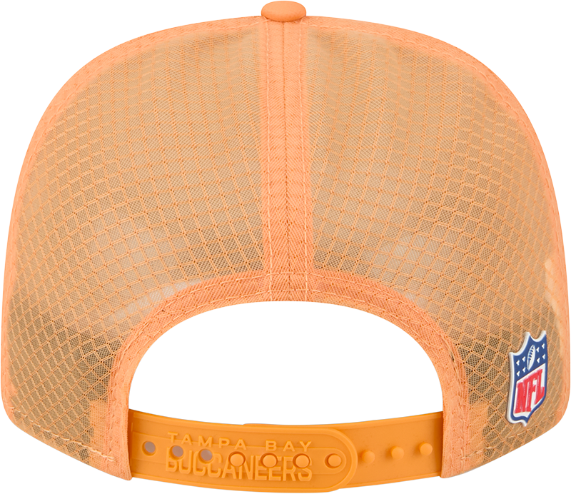Men's Tampa Bay Buccaneers New Era Orange 2025 Sideline 9SEVENTY Trucker Adjustable Hat - Pro Jersey Sports