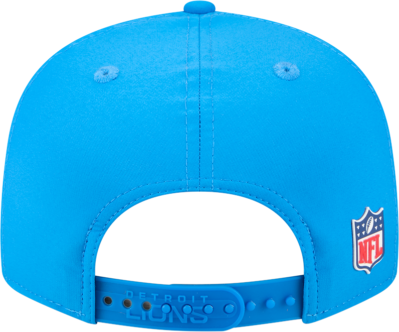 Men's Detroit Lions New Era Blue 2025 Sideline Split Panel 9FIFTY Snapback Hat - Pro Jersey Sports