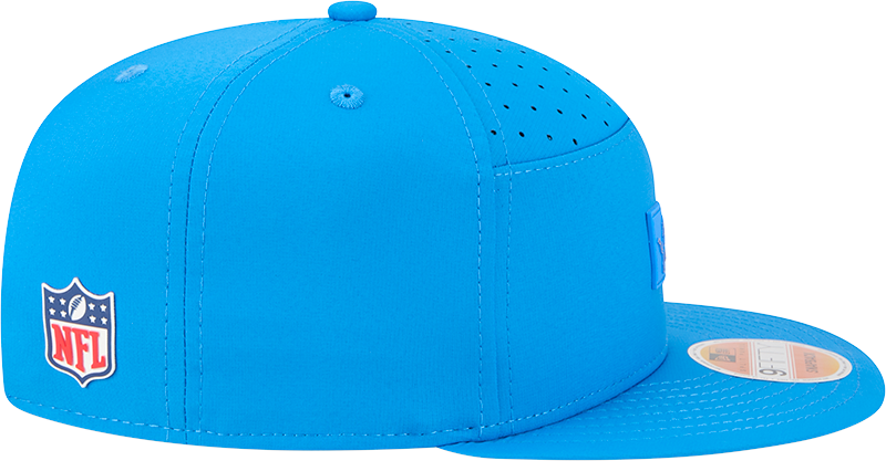 Men's Detroit Lions New Era Blue 2025 Sideline Split Panel 9FIFTY Snapback Hat - Pro Jersey Sports