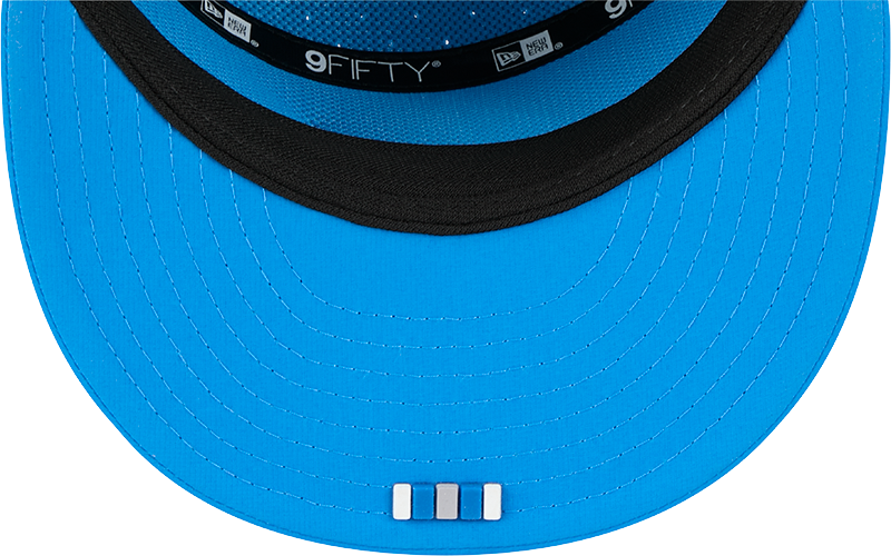 Men's Detroit Lions New Era Blue 2025 Sideline Split Panel 9FIFTY Snapback Hat - Pro Jersey Sports