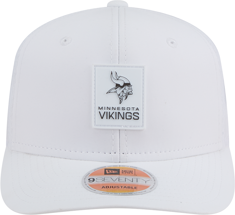Men's Minnesota Vikings New Era White 2025 Sideline 9SEVENTY Trucker Adjustable Hat - Pro Jersey Sports