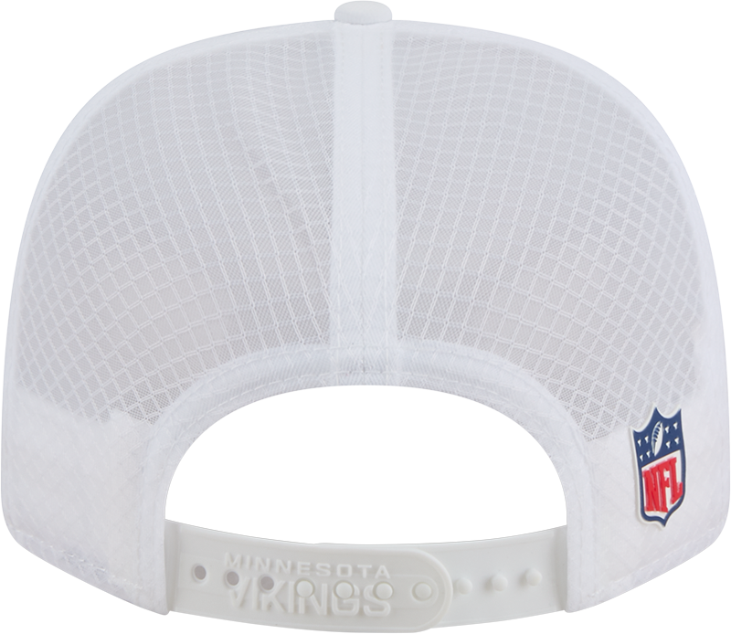 Men's Minnesota Vikings New Era White 2025 Sideline 9SEVENTY Trucker Adjustable Hat - Pro Jersey Sports
