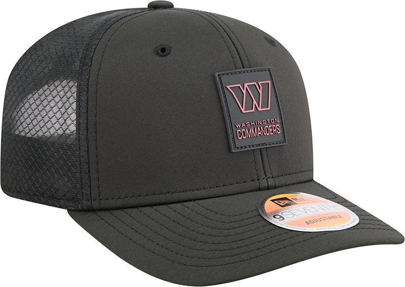Men's Washington Commanders New Era Black 2025 Sideline 9SEVENTY Trucker Adjustable Hat - Pro Jersey Sports