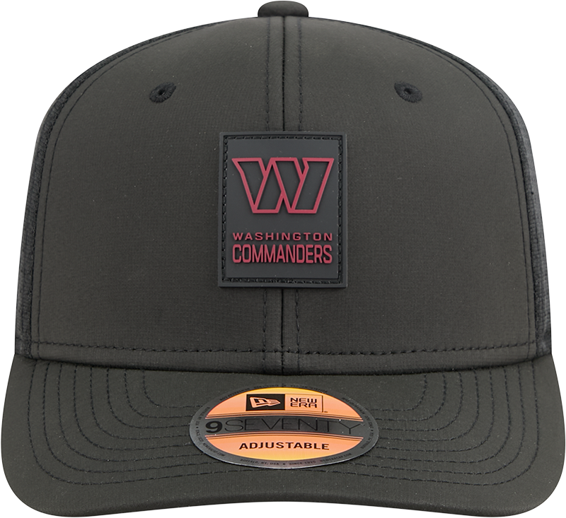 Men's Washington Commanders New Era Black 2025 Sideline 9SEVENTY Trucker Adjustable Hat - Pro Jersey Sports