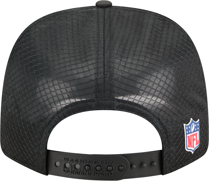 Men's Washington Commanders New Era Black 2025 Sideline 9SEVENTY Trucker Adjustable Hat - Pro Jersey Sports