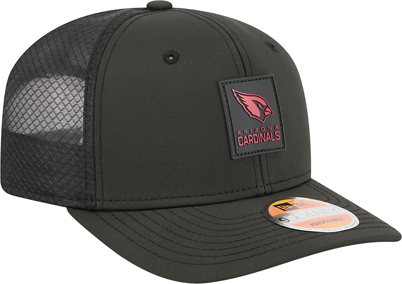 Men's Arizona Cardinals New Era Black 2025 Sideline 9SEVENTY Trucker Adjustable Hat - Pro Jersey Sports
