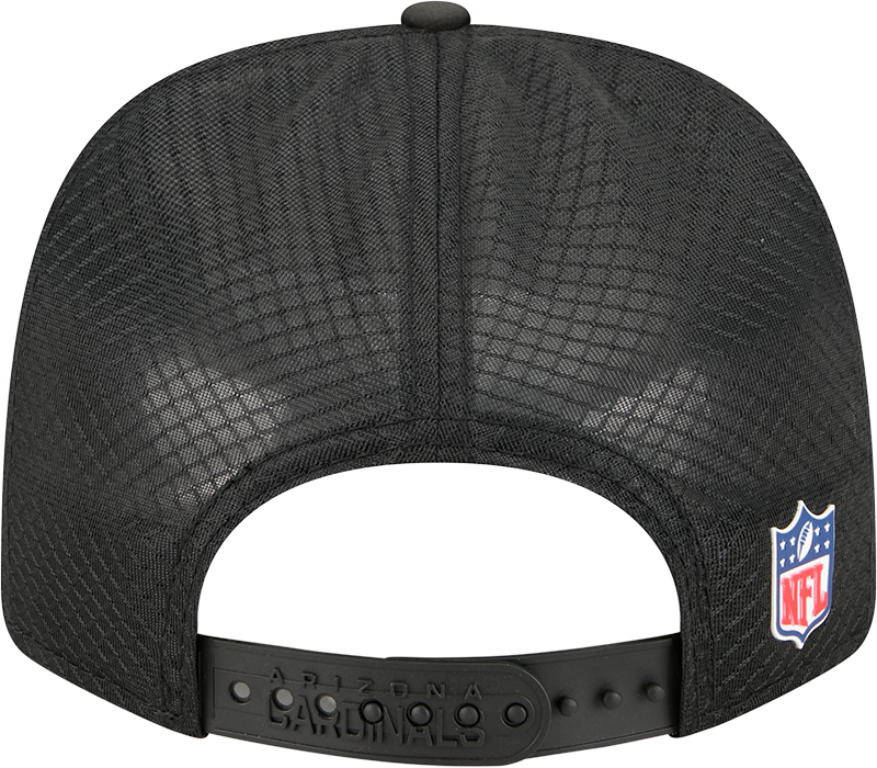 Men's Arizona Cardinals New Era Black 2025 Sideline 9SEVENTY Trucker Adjustable Hat - Pro Jersey Sports
