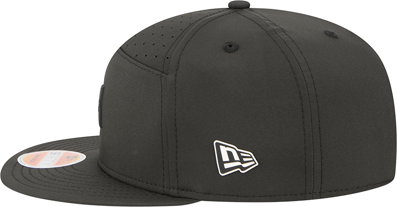 Men's Las Vegas Raiders New Era Black 2025 Sideline Split Panel 9FIFTY Snapback Hat - Pro Jersey Sports