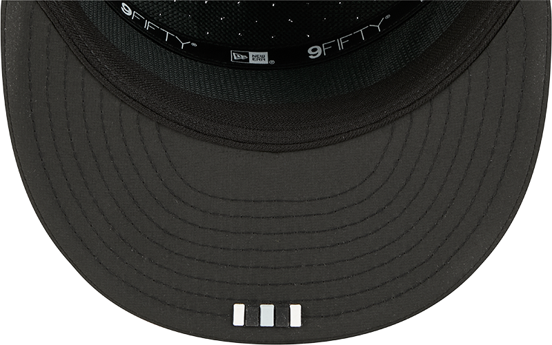 Men's Las Vegas Raiders New Era Black 2025 Sideline Split Panel 9FIFTY Snapback Hat - Pro Jersey Sports