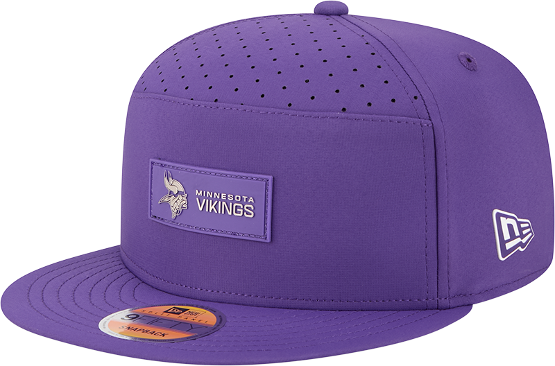 Men's Minnesota Vikings New Era Purple 2025 Sideline Split Panel 9FIFTY Snapback Hat - Pro Jersey Sports