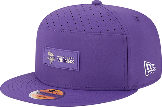 Men's Minnesota Vikings New Era Purple 2025 Sideline Split Panel 9FIFTY Snapback Hat - Pro Jersey Sports