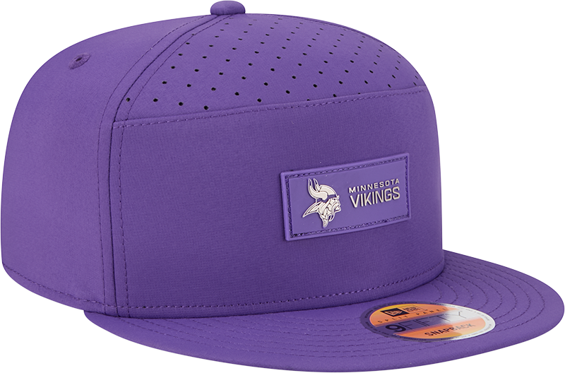 Men's Minnesota Vikings New Era Purple 2025 Sideline Split Panel 9FIFTY Snapback Hat - Pro Jersey Sports