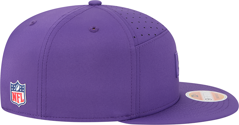Men's Minnesota Vikings New Era Purple 2025 Sideline Split Panel 9FIFTY Snapback Hat - Pro Jersey Sports