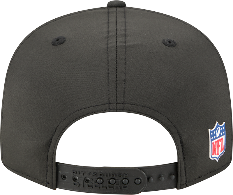 Men's Pittsburgh Steelers New Era Black 2025 Sideline Split Panel 9FIFTY Snapback Hat - Pro Jersey Sports