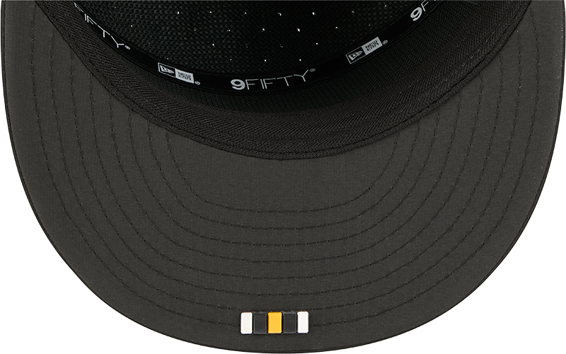 Men's Pittsburgh Steelers New Era Black 2025 Sideline Split Panel 9FIFTY Snapback Hat - Pro Jersey Sports