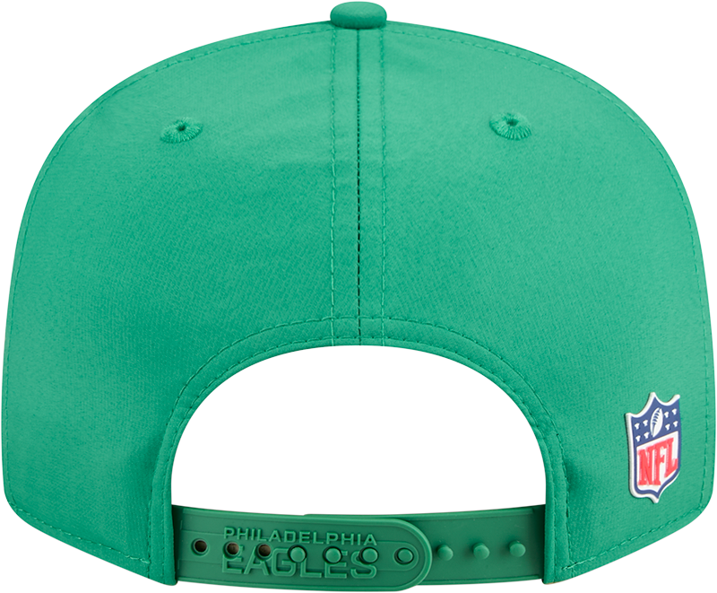 Men's Philadelphia Eagles New Era Kelly Green 2025 Sideline Split Panel 9FIFTY Snapback Hat - Pro Jersey Sports